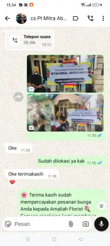 Testimonial Papan Bunga dampit