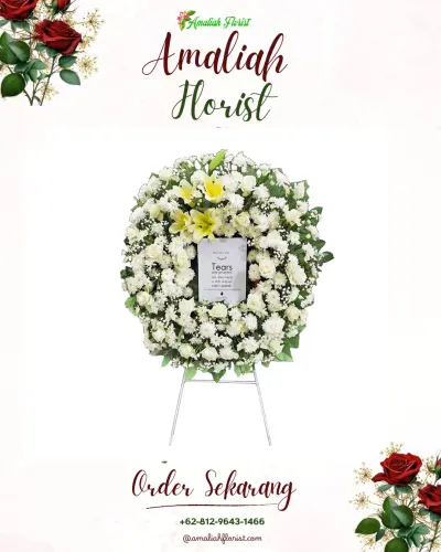 Krans Bunga Duka Cita dampit